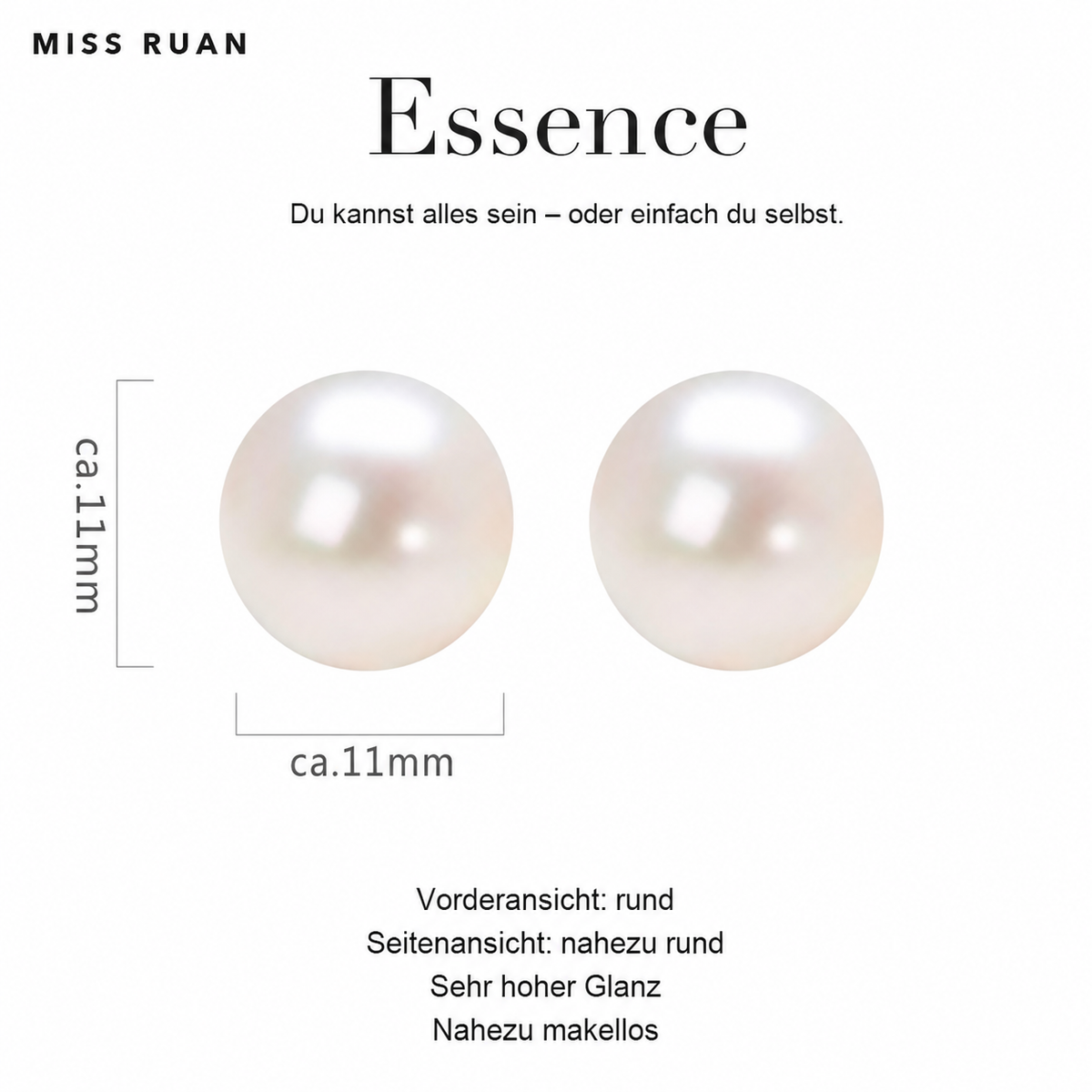 Perle: ca. 11-12mm Essence MR004EAR-Du kannst alles sein – oder einfach du selbst.