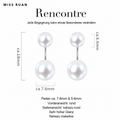 2 Perlen ca. 7-8mm & 5-6mm Rencontre MR006EAR-Jede Begegnung kann etwas Besonderes verändern.