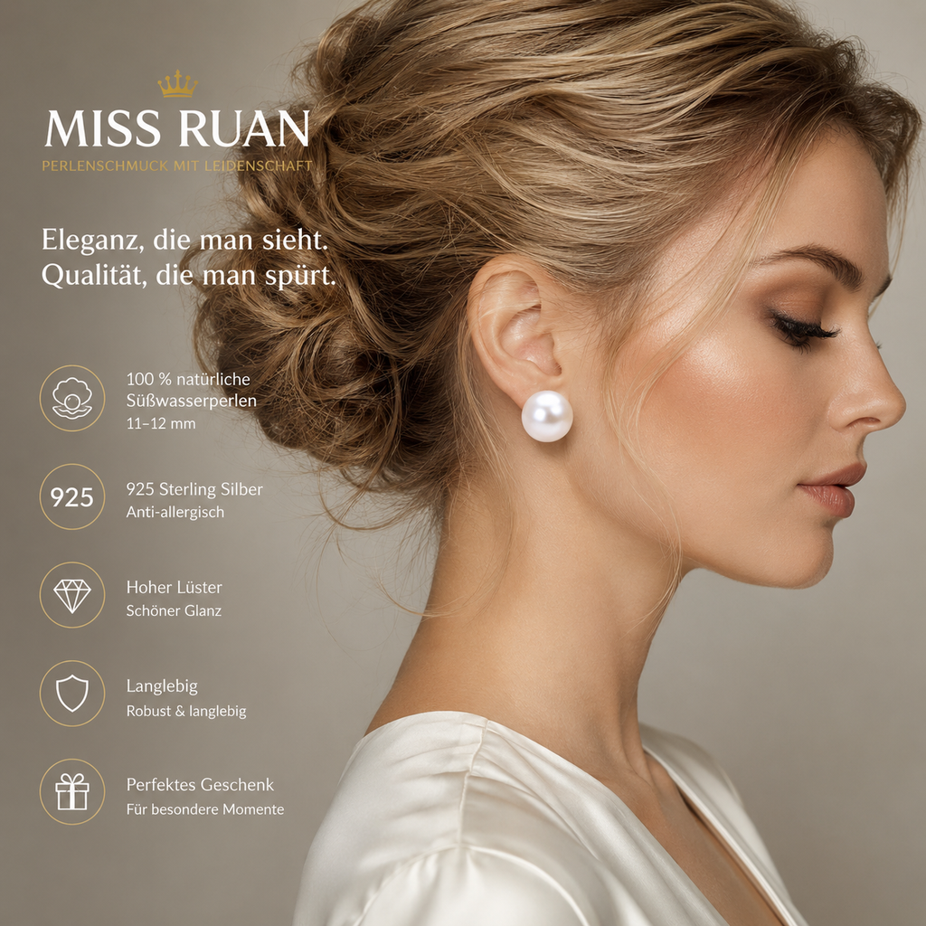 Essence -Miss Ruan Süßwasserperlen-Ohrringeaus 925er-Sterlingsilber