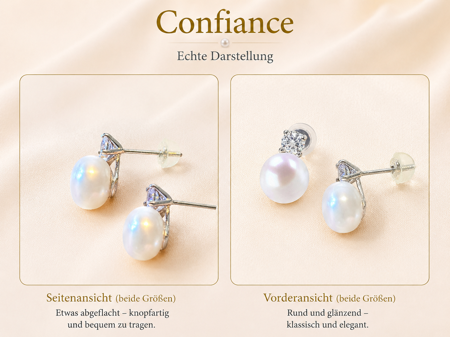 Confiance-Miss Ruan Süßwasserperlen-Ohrringeaus 925er-Sterlingsilber