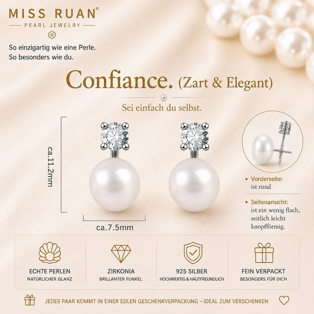 Perle ca.7-8mm  Confiance Zart MR003EAR02-Sei einfach du selbst.